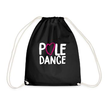 Pole Dance Pole Dance Love Fitness Gift - Drawstring Bag - black - Front