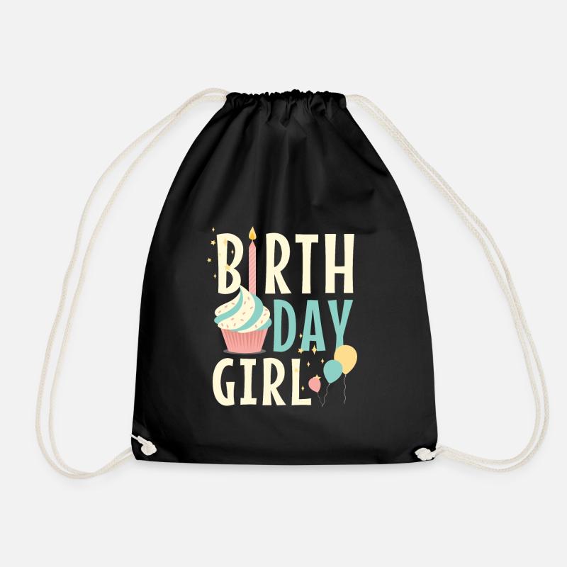 Fille d'anniversaire - Sac de sport léger - noir