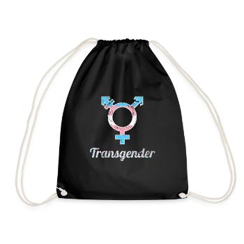 Transgender Trans LGBT Transexuel - Drawstring Bag - black - Front