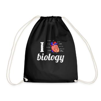 J'aime la biologie avec coeur anatomique Bio Aorta - Sac de sport léger - noir - Devant