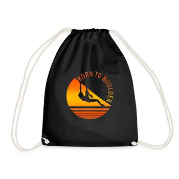 Born To Bouldering Shirt - Drawstring Bag - black - Front