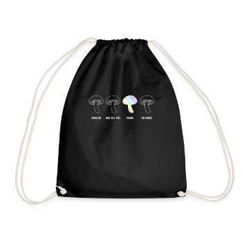 Magic Mushrooms Magic Mushrooms Gift Psyechedlisch - Drawstring Bag - black - Front
