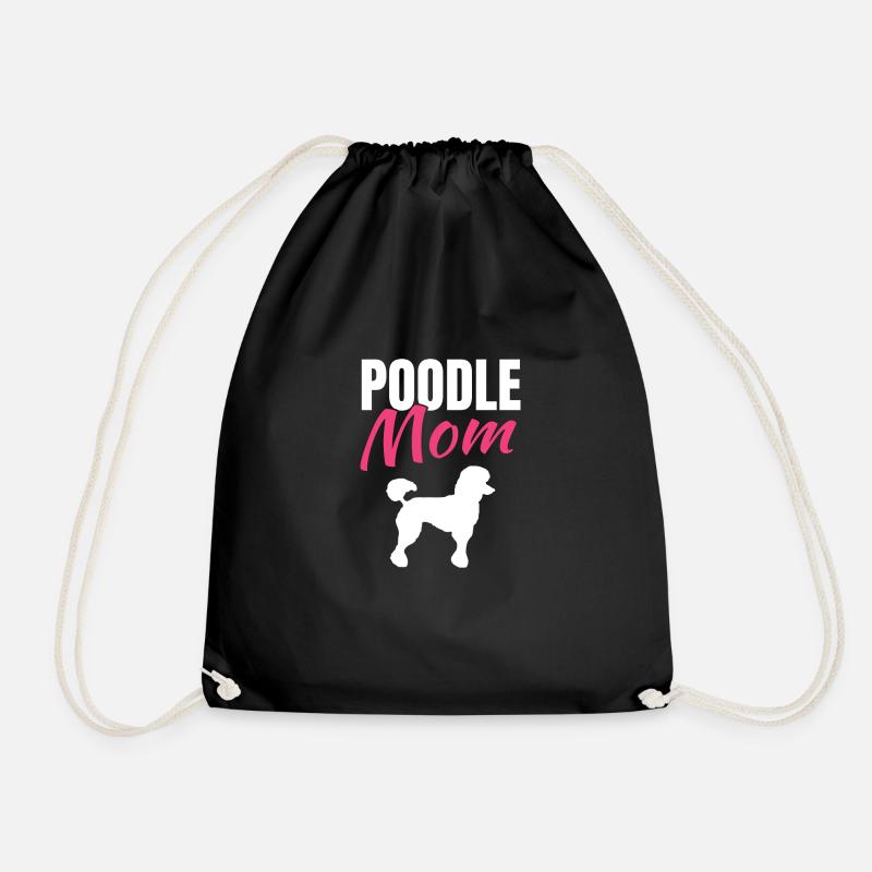 Poodle Toy Poodle Caniche Gift - Drawstring Bag - black