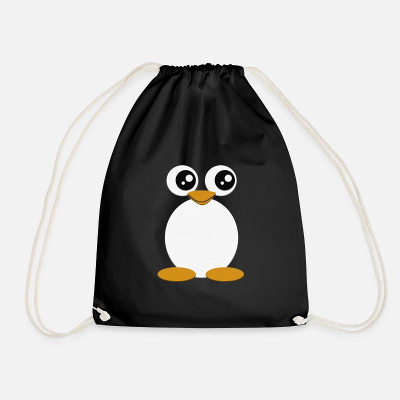 Pinguin - Turnbeutel - Schwarz