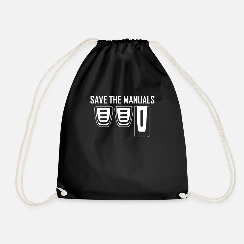 Save The Manuals Manuelle Gangschaltung Tuning - Turnbeutel - Schwarz