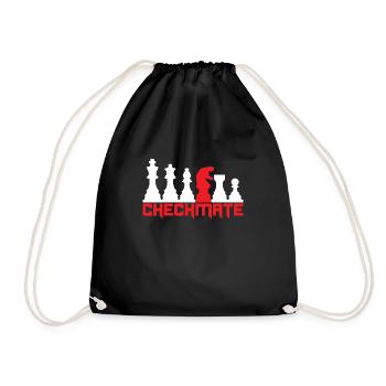 Schach matt - Turnbeutel - Schwarz - Vorne