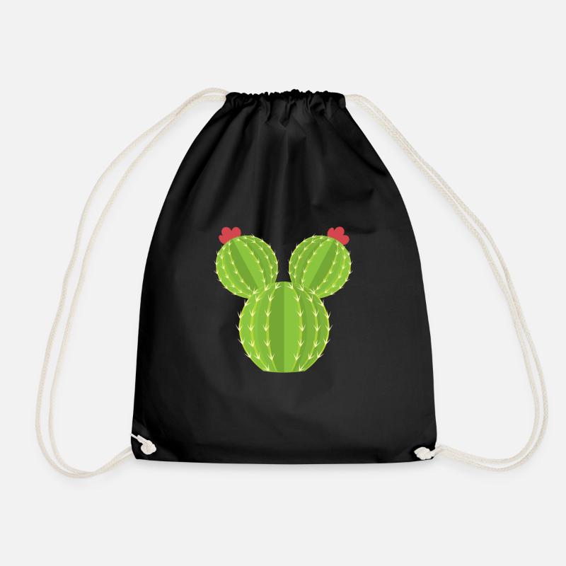 Funny Cactus Funny Cactus - Drawstring Bag - black