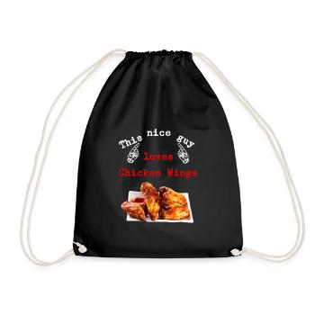 Chicken wings - Drawstring Bag - black - Front