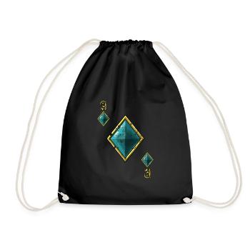 Check Ace Poker Card Halloween Costume Funny - Drawstring Bag - black - Front