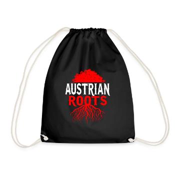 Autriche racines T-shirt drapeau fier cadeau - Sac de sport léger - noir - Devant