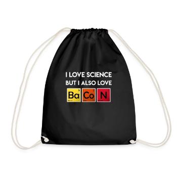 J'adore la science Éléments Bacon Tableau périodique - Sac de sport léger - noir - Devant