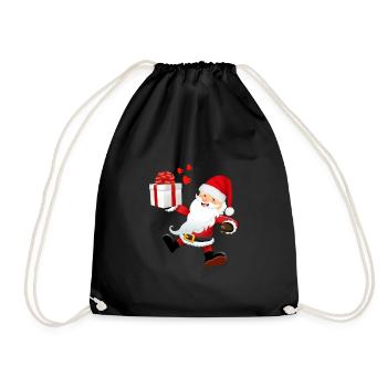 Père Noël - Sac de sport léger - noir - Devant