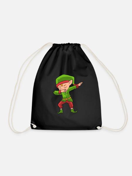Dabbing Elf - Turnbeutel - Schwarz