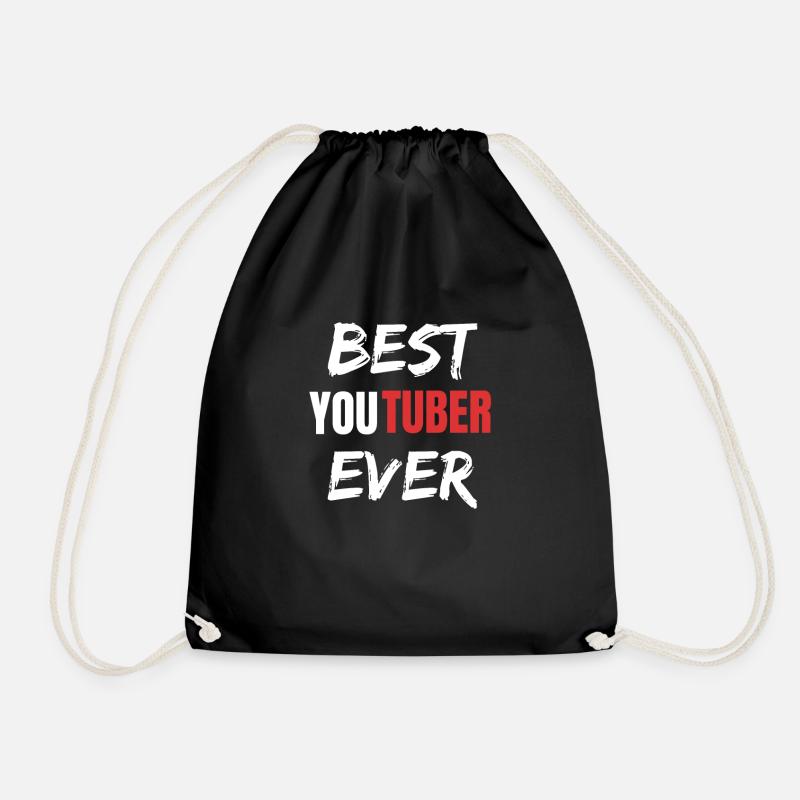 Best Youtuber Geschenkidee für Vlogger - Turnbeutel - Schwarz