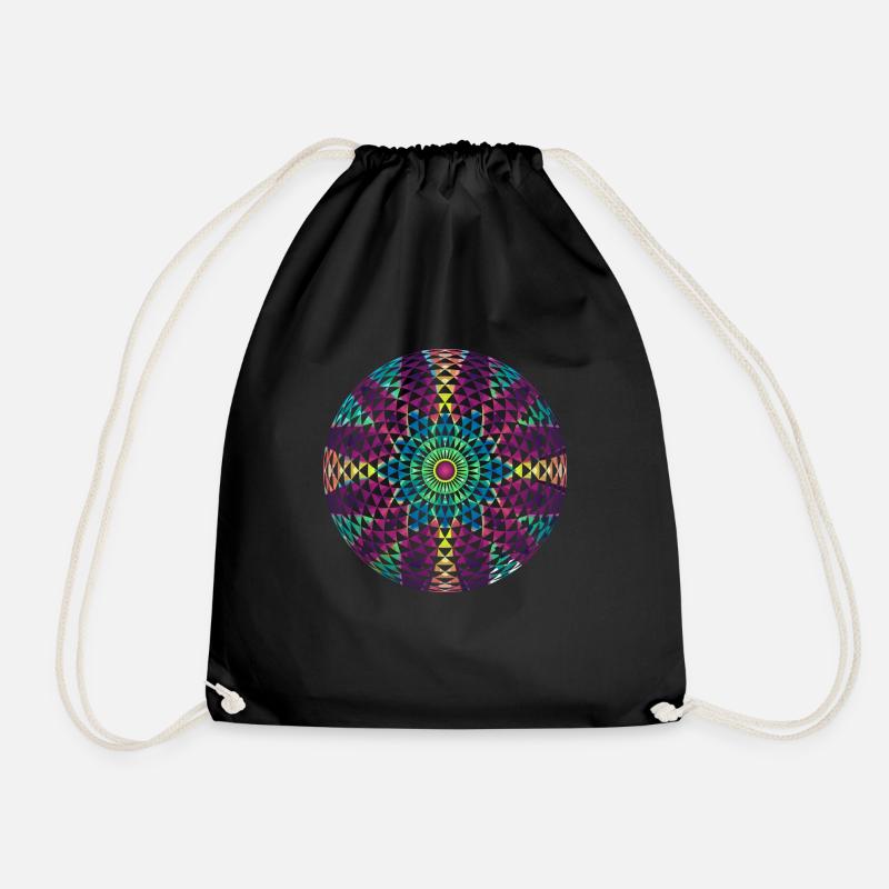 Mandala - Turnbeutel - Schwarz