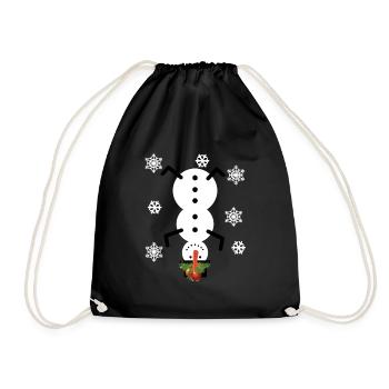 Noël moche - bonhomme de neige - Sac de sport léger - noir - Devant