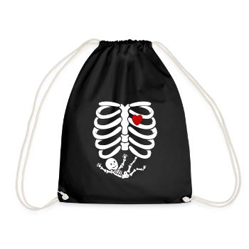 chemise enceinte drôle - Sac de sport léger - noir - Devant