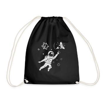 Astronaute de l'espace cool - Sac de sport léger - noir - Devant