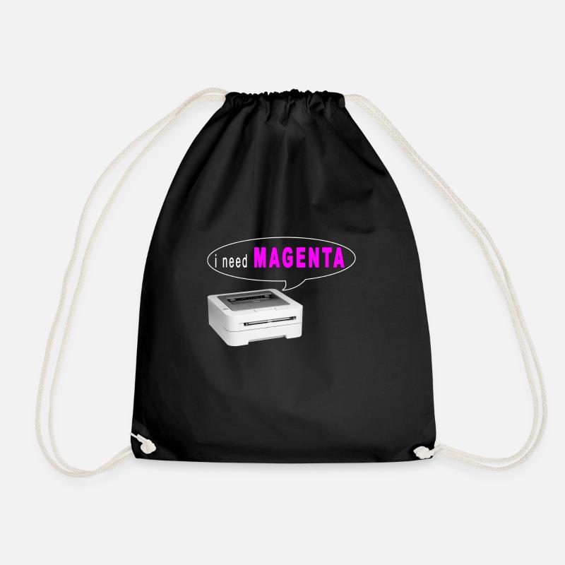 Printer Magenta Meme - Turnbeutel - Schwarz