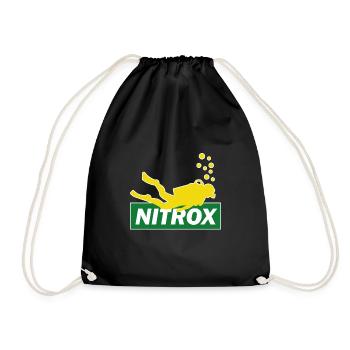 Diving Nitrox Scuba Diving Budy Diver Gift - Drawstring Bag - black - Front