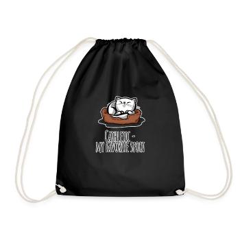 Cathletic My Favorite Sport - Sleeping Cat - Drawstring Bag - black - Front