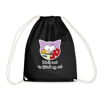Don't Want To Disturb My Cat - Haustierbesitzer - Turnbeutel - Schwarz - Vorne