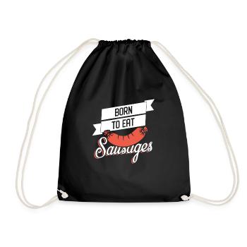 sausage - Drawstring Bag - black - Front