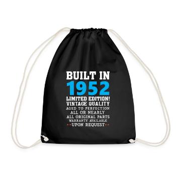Built in 1952 - Drawstring Bag - black - Front