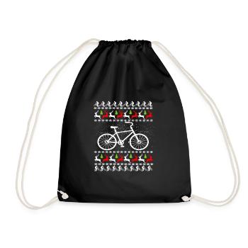 Vilain vélo de Noël - Sac de sport léger - noir - Devant