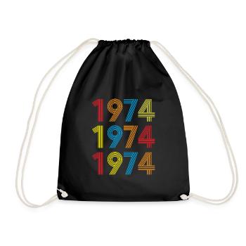 Cadeau d'anniversaire 1974 - Sac de sport léger - noir - Devant