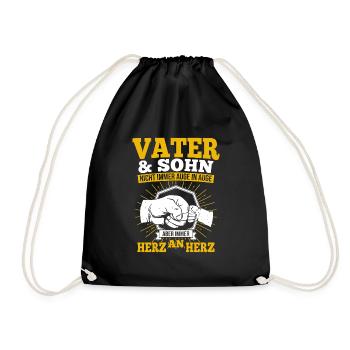 Vater und Sohn - Turnbeutel - Schwarz - Vorne