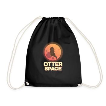OTTER SPACE - Drawstring Bag - black - Front