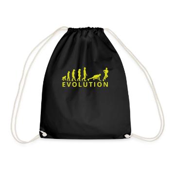Evolution von einem Sportler - Turnbeutel - Schwarz - Vorne