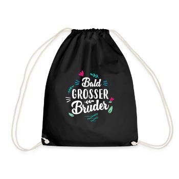 Bald Grosser Bruder - Turnbeutel - Schwarz - Vorne