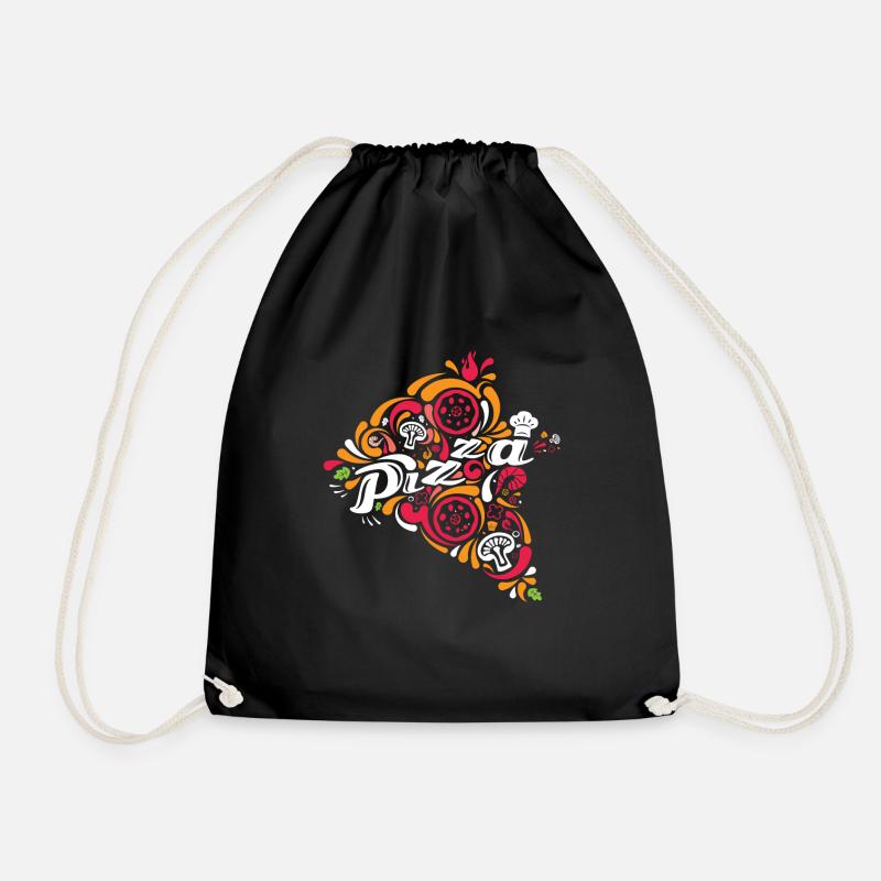 Pièce de pizza - Pizza Design - Sac de sport léger - noir