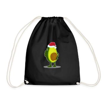 Avocado Merry Kissmyass Vegan santé gras cadeau - Sac de sport léger - noir - Devant