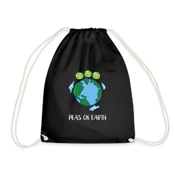 Pois sur la terre Noël drôle de paix - Sac de sport léger - noir - Devant