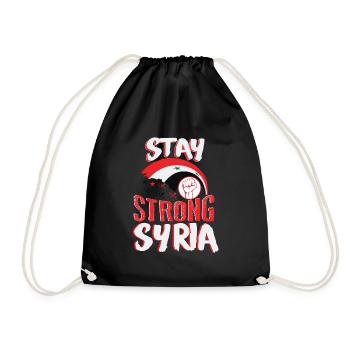 Syria Syrien Nahost Geschenk Syrisch Land Nation - Turnbeutel - Schwarz - Vorne