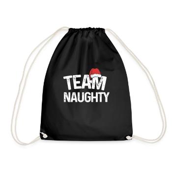 Team Frech passende Weihnachtspaare Kostüm Te - Turnbeutel - Schwarz - Vorne