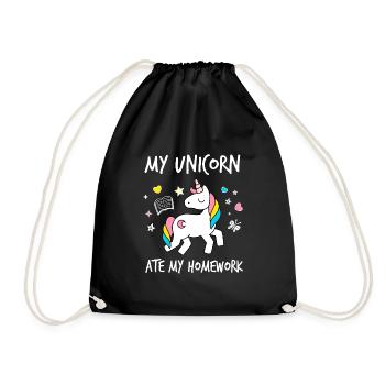 Ma licorne a mangé mes devoirs - Sac de sport léger - noir - Devant