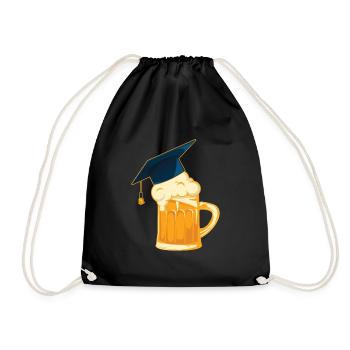 Chapeau de graduation personnalisé - Sac de sport léger - noir - Devant