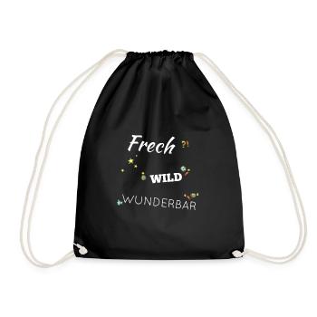 Cheeky Wild Women Shirt - Drawstring Bag - black - Front