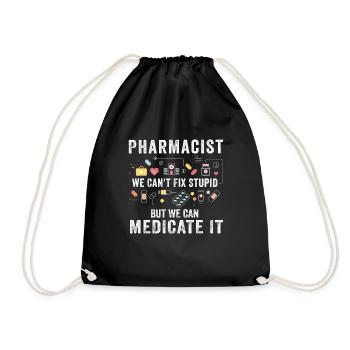Pharmacien Nous ne pouvons pas réparer stupide étudiant en pharmacie - Sac de sport léger - noir - Devant
