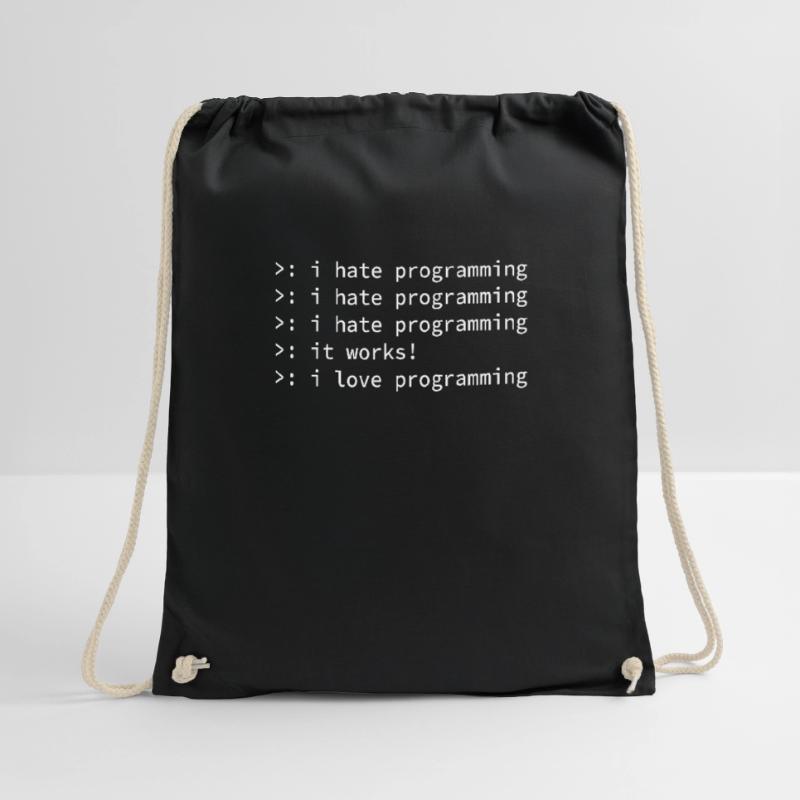 Programmierer Coden Hass Nerd Geek lustig Geschenk Turnbeutel