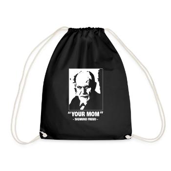 Sigmund Freud Votre cadeau de blague citation de votre mère - Sac de sport léger - noir - Devant