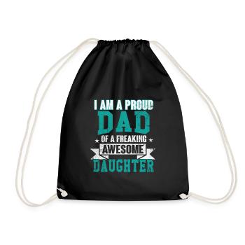 Père et fille - Sac de sport léger - noir - Devant