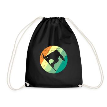 Cadeau Snowboard Snowboarder Retro Vintage - Sac de sport léger - noir - Devant