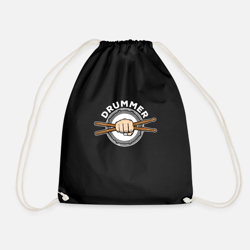 Schlagzeug Geschenk Schlagzeugspieler Percussion - Turnbeutel - Schwarz
