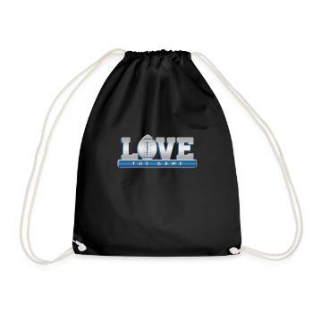 Love the game Football Super Bowl Gift - Drawstring Bag - black - Front