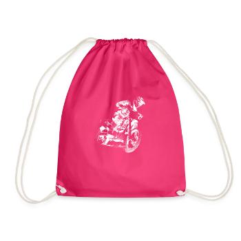 motorcross geschenk - Turnbeutel - Fuchsia - Vorne